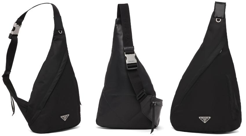 กระเป๋า Prada สำหรับผู้ชาย : Re-Nylon and leather backpack