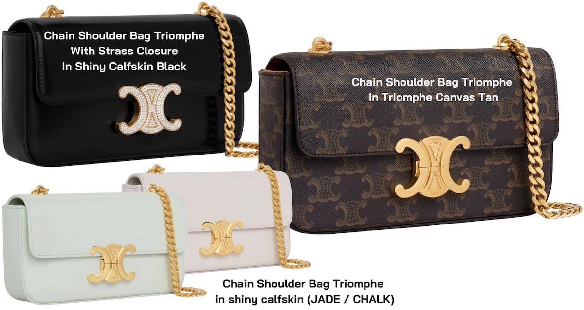 กระเป๋า CELINE รุ่น Chain Shoulder Bag Triomphe แบบต่าง ๆ