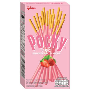 Glico Pocky Strawberry บิสกิตแท่งรสสตรอว์เบอร์รี