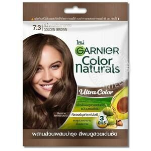 Garnier Color Naturals 7.32 ครีมเปลี่ยนสีผม สีน้ำตาลประกายทอง