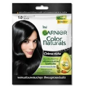 Garnier Color Naturals 1.0 การ์นิเย่ ครีมเปลี่ยนสีผมถาวร สีดำธรรมชาติ
