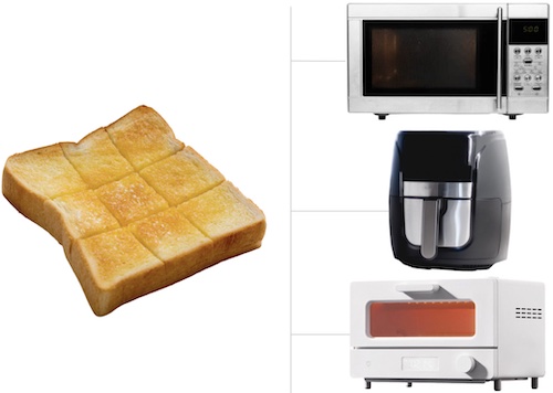 เปรียบเทียบอบขนมปังหน้าเนย : เตาอบไมโครเวฟ VS หม้อทอดไร้น้ำมัน VS เตาอบไอน้ำ Xiaomi 