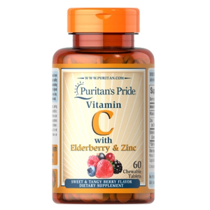 Puritan's Pride Vitamin C with Elderberry & Zinc วิตามินซีผสมซิงค์
