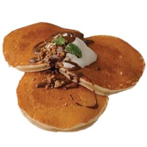 Hazelnut Pancake With Nutella Sauce เฮเซลนัทแพนเค้ก ราดซอสนูเทลล่า 205.-