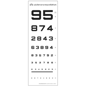 แผ่นทดสอบสายตาสั้น - ยาว 1 แผ่น/ชุด (Myopia - Hyperopia Test)