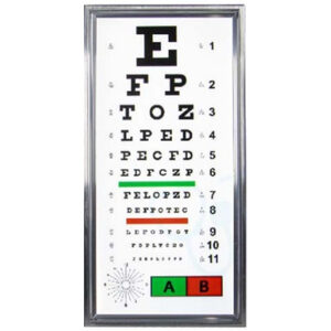 ป้าย LED วัดสายตา แบบตัวเลขและตัวอักษรภาษาอังกฤษ