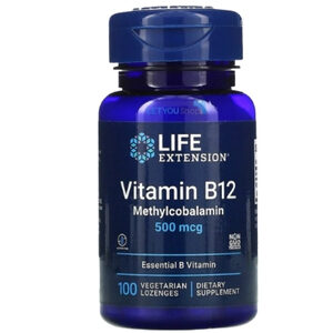 Life Extension B12 Methylcobalamin อาหารเสริมวิตามินบี 12