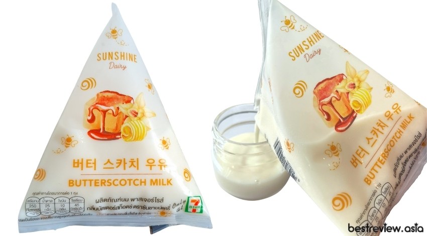 อาหารเกาหลีใน 7-11 Sunshine นมสดพาสเจอไรส์ กลิ่นบัตเตอร์สก็อต
