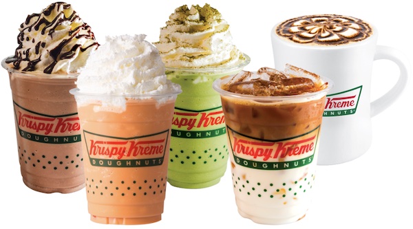 เมนูเครื่องดื่มของ Krispy Kreme มีให้เลือกหลากหลายมากถึง 27 เมนู