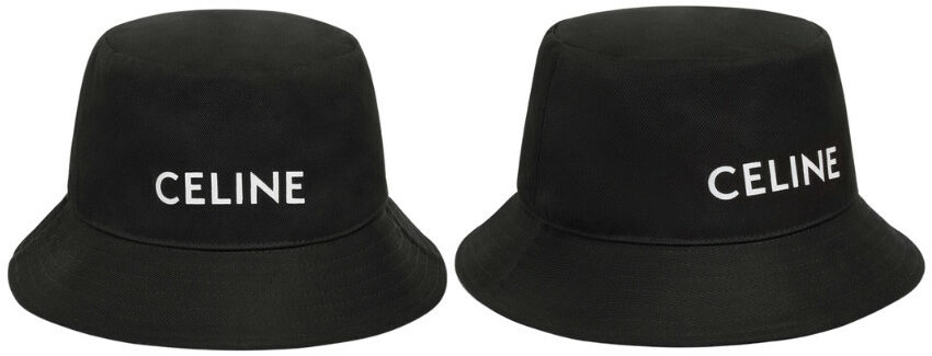CELINE Bucket Hat In Gabardine Cotton Ultra Black