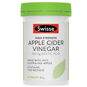Swisse High Strength Apple Cider Vinegar ​​อาหารเสริมน้ำส้มสายชูแอปเปิลไซเดอร์