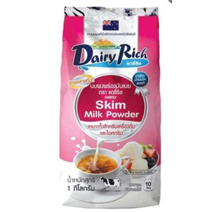 Dairy Rich skim milk หางนมผงแดรี่ริช สำหรับชงดื่มและทำเบเกอรี่
