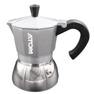 Moka Pot หม้อต้มกาแฟ ATOM รุ่น Hybrids ด้ามจับเป็นพลาสติก ขนาด 4 ถ้วย