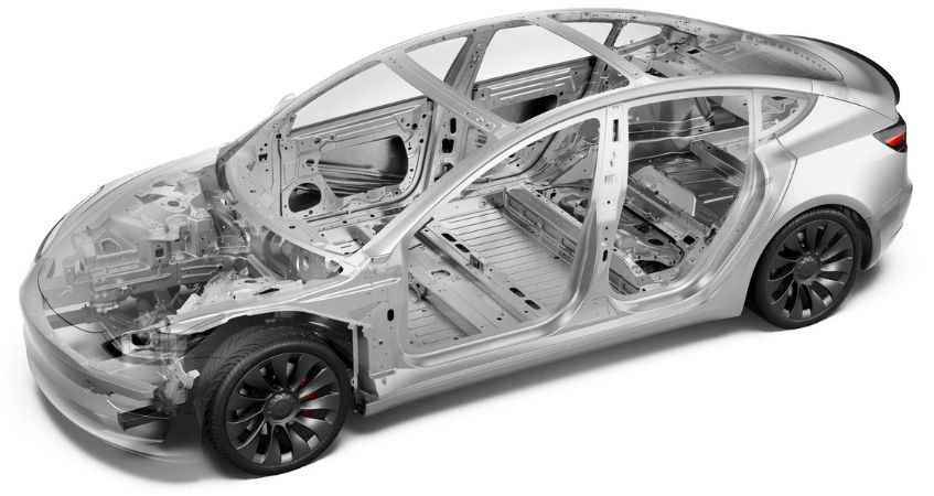 โครงสร้างของ Tesla Model 3