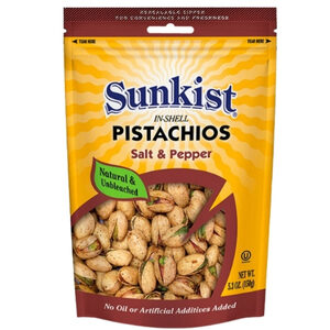 Sunkist Salt&Black Pepper Pistachios พิสทาชิโอรสพริกไทยดำ ซันคิสท์