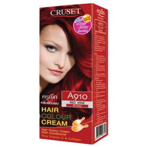 Cruset Hair Colour Cream : A910 Red Wine ครีมย้อมผม