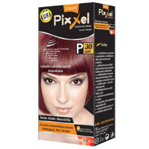 Lolane Pixxel Hair Color Cream : P30 Mahogany Red Brown ครีมย้อมผม