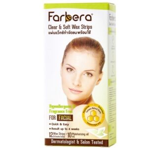Farbera Clear & Soft Wax Strips For Facial แว็กซ์กำจัดขนบนใบหน้า