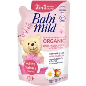 Babi Mild Organic Fabric Wash 2in1 Ultra Mild White Sakura น้ำยาซักผ้าออร์แกนิก
