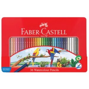 Faber-Castell Parrot Watercolors Tin สีไม้ระบายน้ำ 48 สี