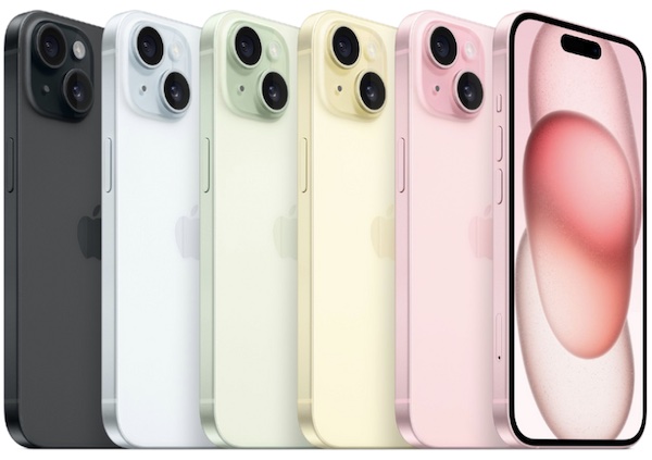 iPhone 15/ iPhone15 Pro Plus มี 5 สี (ฟ้า ชมพู เหลือง เขียว ดำ)