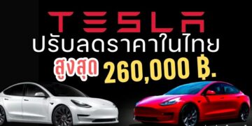 Tesla Model Y ปรับลดราคาในไทย 260,000 บาท เหลือเริ่มต้น 1.699 ล้านบาท